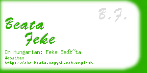 beata feke business card